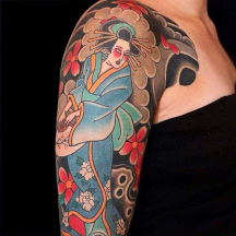 womans traditional japanese arm sleeve 
