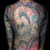 traditional japanese back-piece tattoo