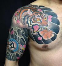 Traditional Japanese Tiger Tattoo