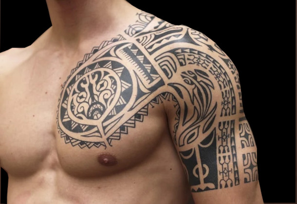 traditional tribal design - example of an arm/chest piece