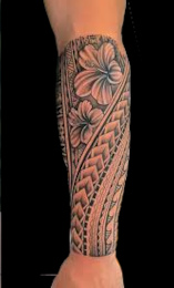 traditional freehand tribal polynesian tattoo design