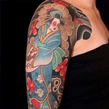 womans traditional japanese arm sleeve 