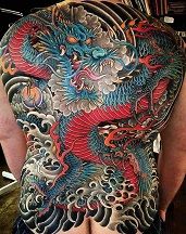 tradional japanese back-piece tattoo