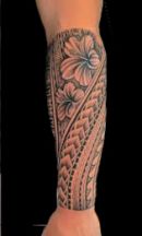 traditional freehand tribal polynesian tattoo design